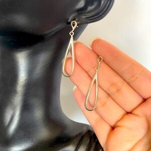 Sterling silver dangle drop teardrop earrings